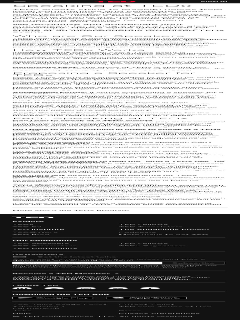 Tedx Speaker Pdf