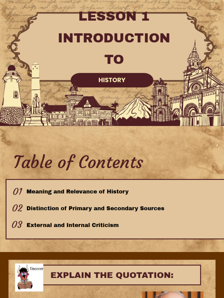 Introduction to History Basics | PDF | Primary Sources | Historiography