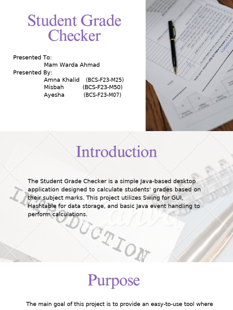 Java Student Grade Checker App | PDF