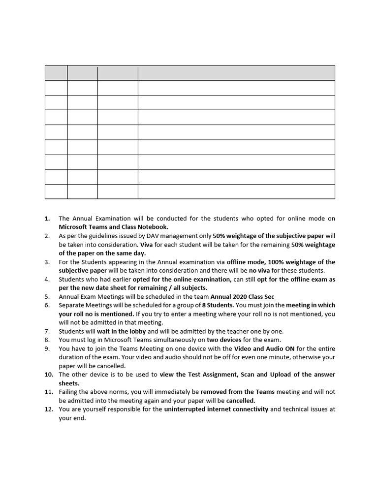 NoticeBoard - Class XI New Datesheet | PDF