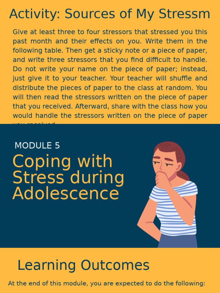 Identifying and Coping with Stressors | PDF | Stress (Biology) | Psychology