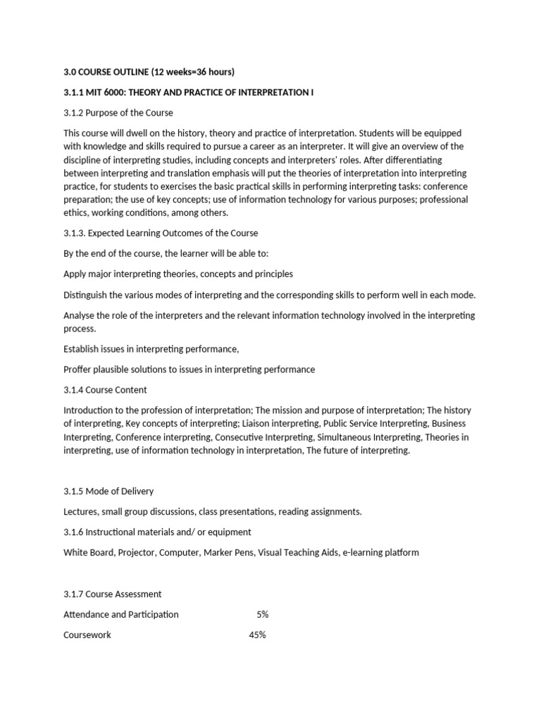 Interpretation online course pdf language interpretation