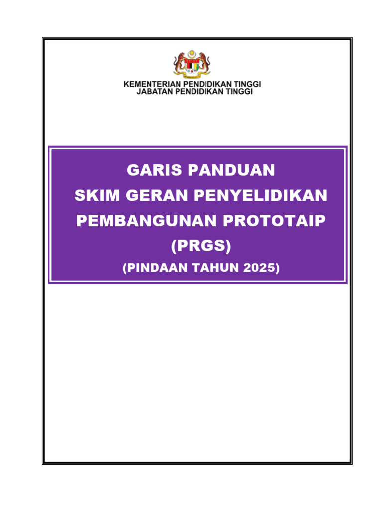 Garis Panduan PRGS 2025 | PDF
