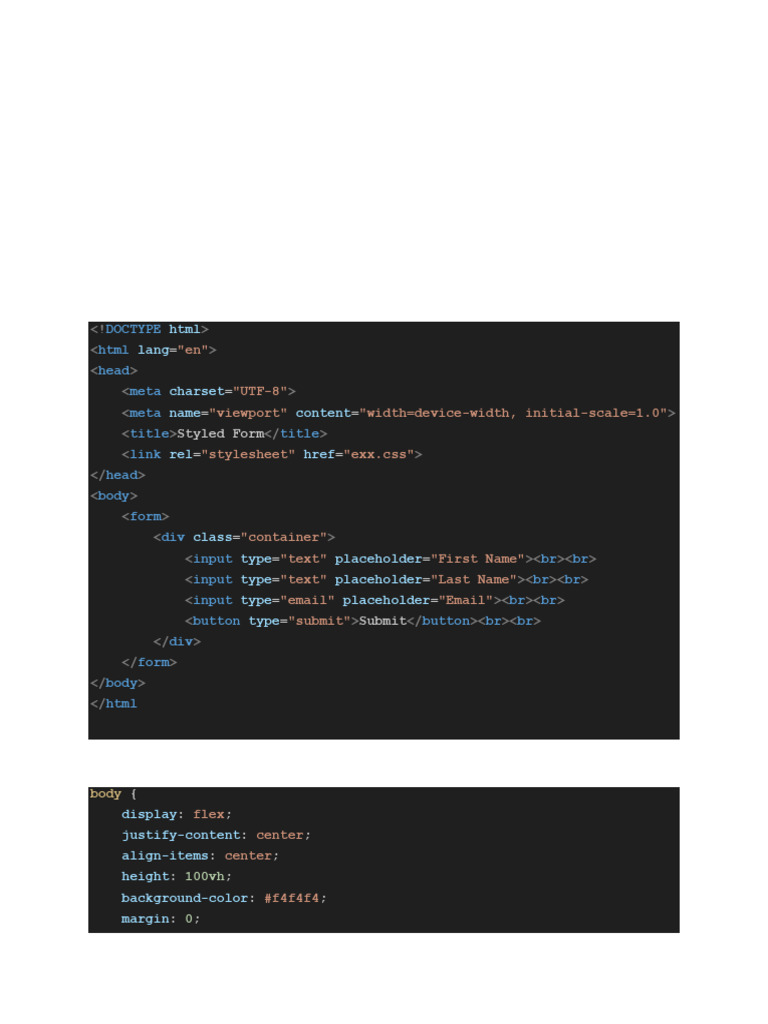 IPS-3 Styled Form Code | PDF