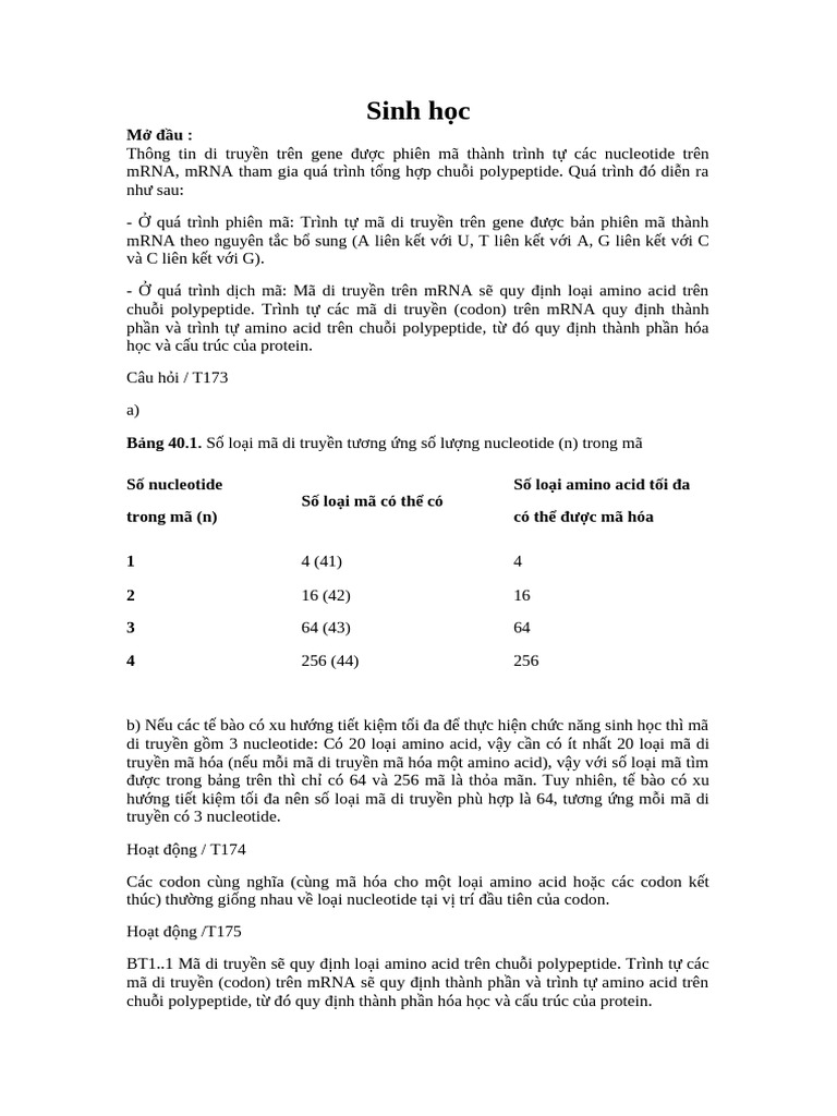 Sinh học | PDF
