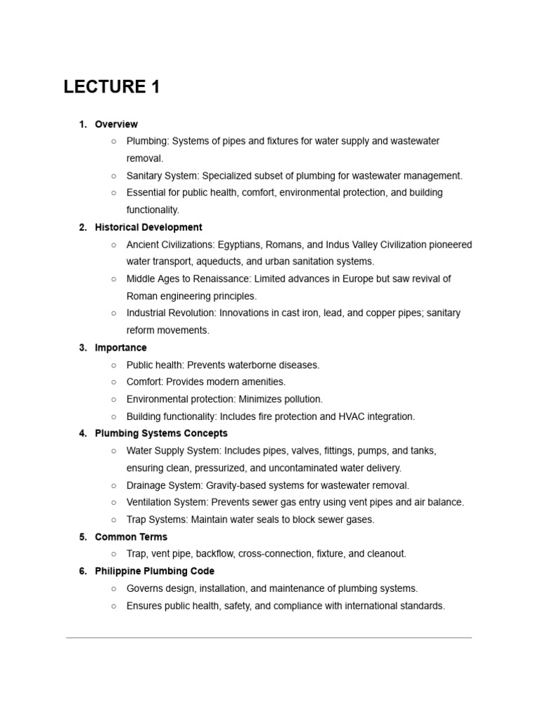 Plumbing Systems and Water Management Guide | PDF | Sewage Treatment ...