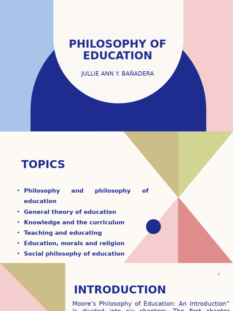 Philosophy of Education Overview | PDF | Knowledge | Theory