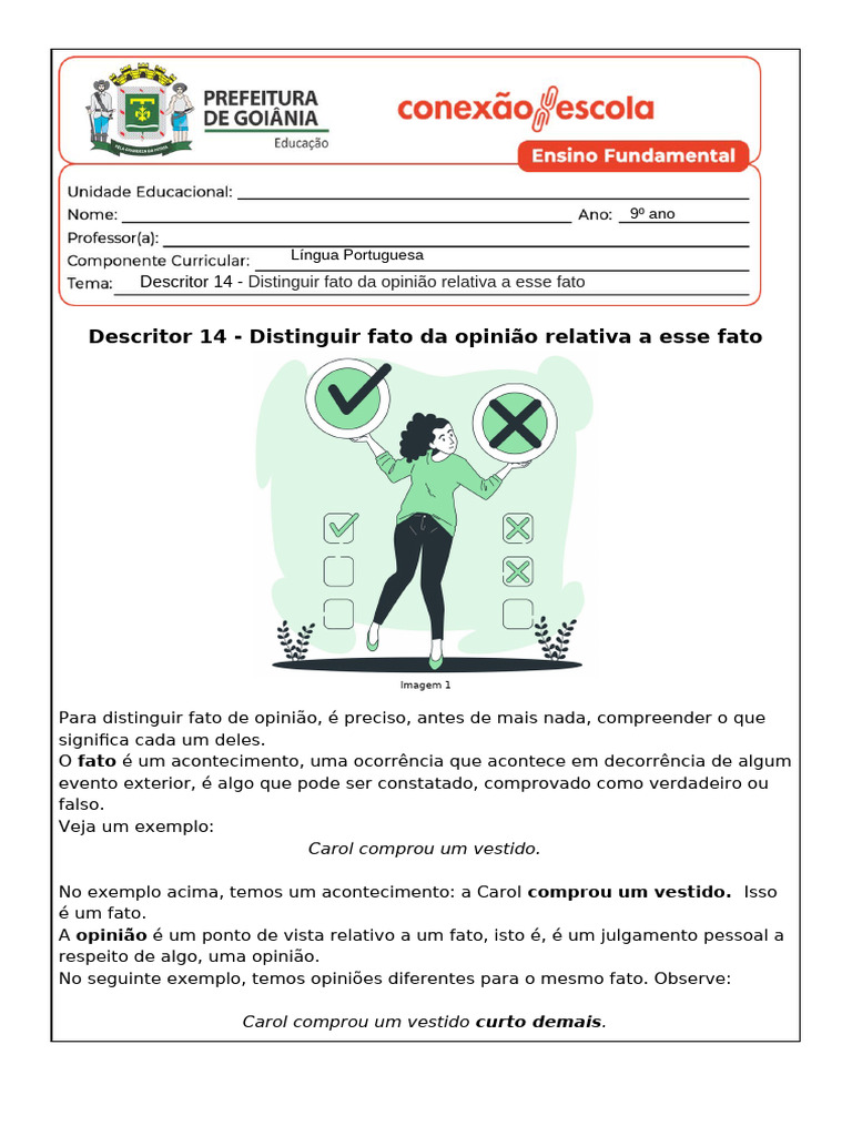Distinguir Fato de Opinião | PDF | Carne