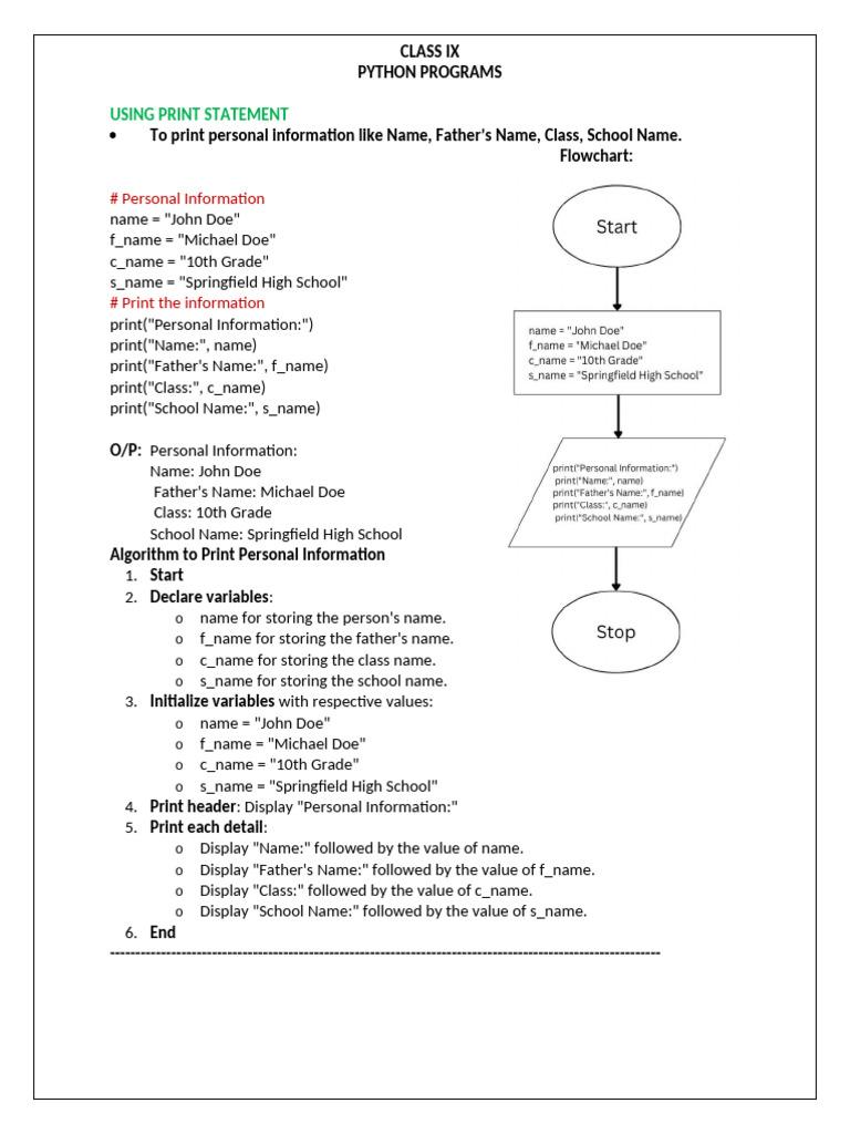 Python Prgs for record class 9th | PDF | Area | Length
