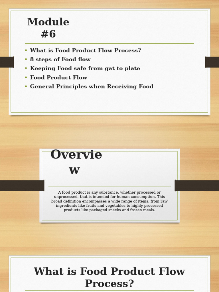 Module 6 Food Product Flow Process 082419 | PDF | Foodborne Illness ...