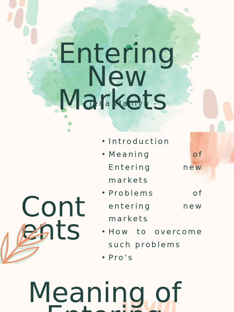 Challenges in Entering New Markets | PDF | Franchising | Economies
