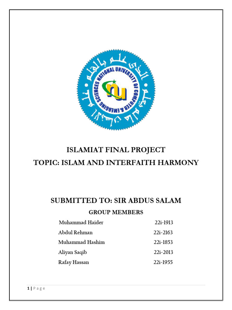 Islam and Interfaith Harmony Explained | PDF | Interfaith Dialogue ...