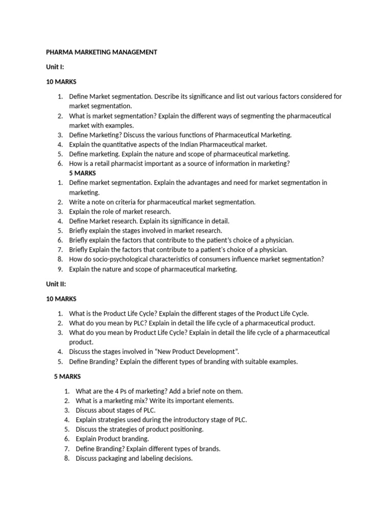 Pharmaceutical Marketing Management Overview | PDF | Marketing | Retail