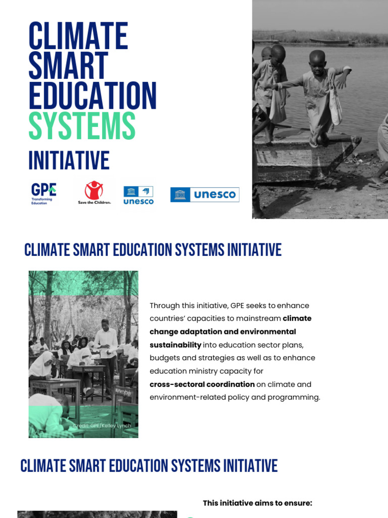 Climate Smart Education Initiative Overview | PDF | Climate Resilience ...