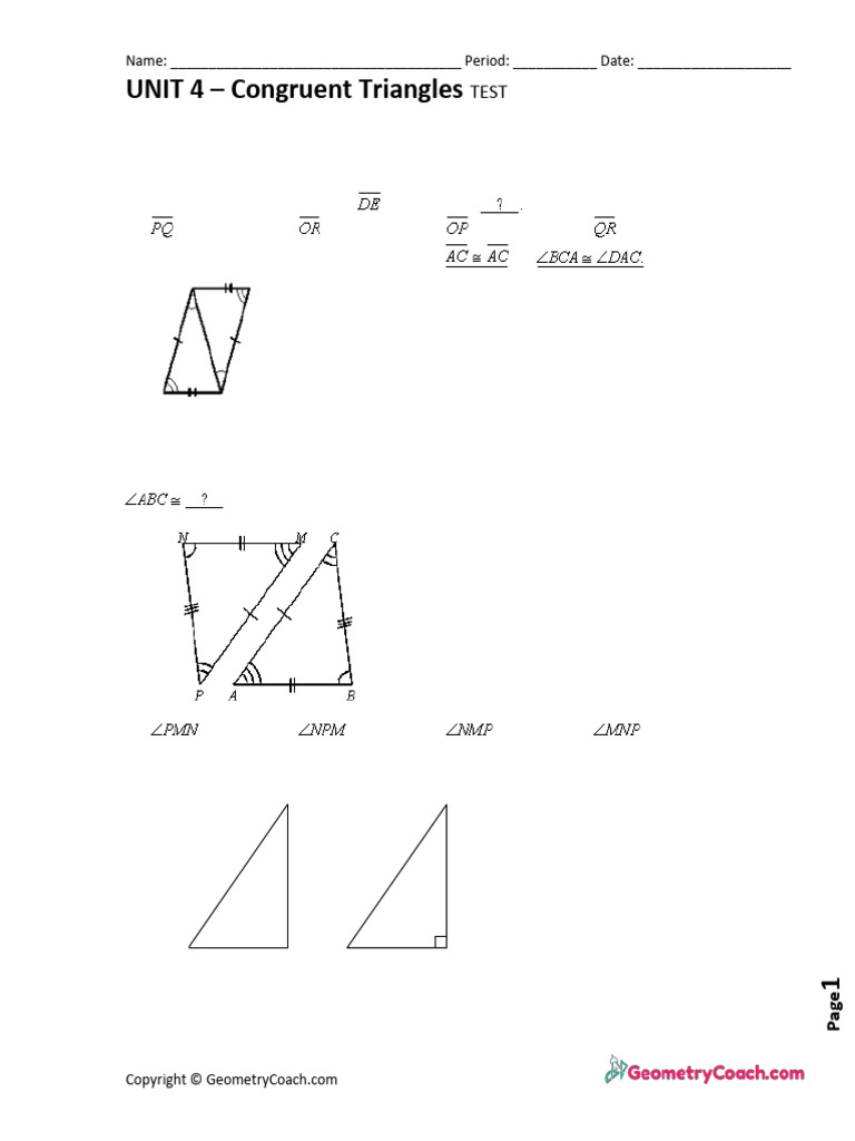 Unit 4 test pdf euclidean plane geometry euclidean geometry