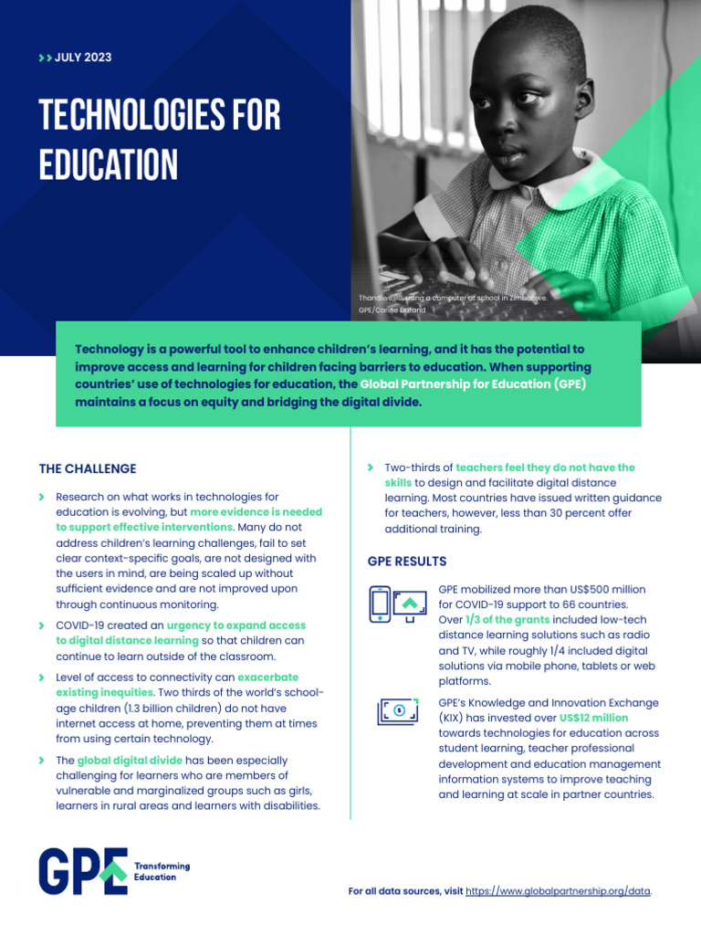 Technologies Enhancing Education Equity | PDF | Distance Education ...