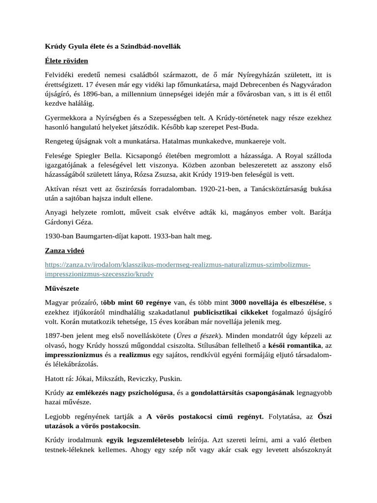 Krúdy Gyula | PDF