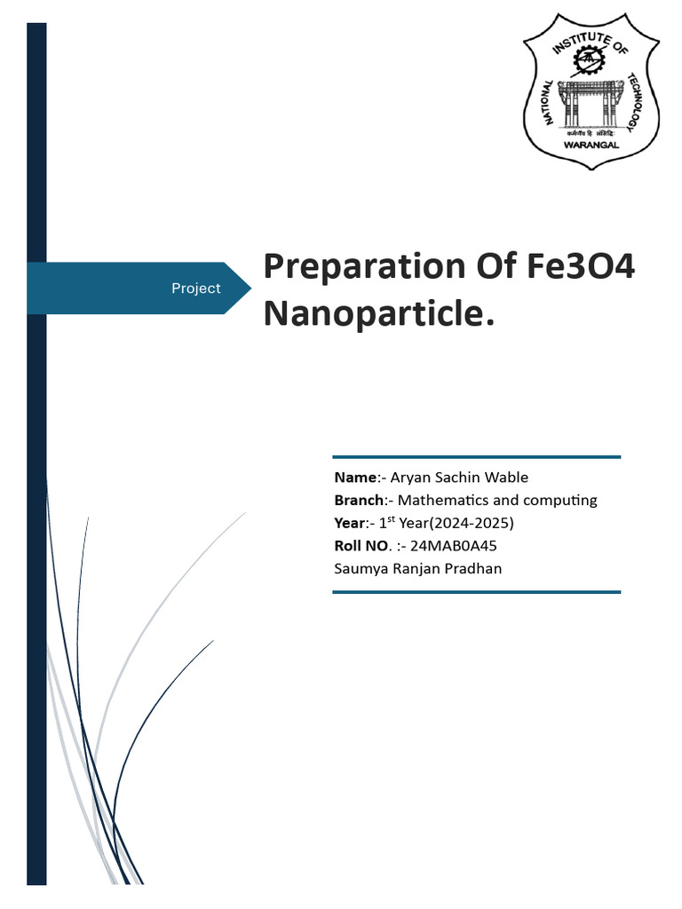Synthesis of Fe3O4 Nanoparticles via Co-precipitation | PDF ...