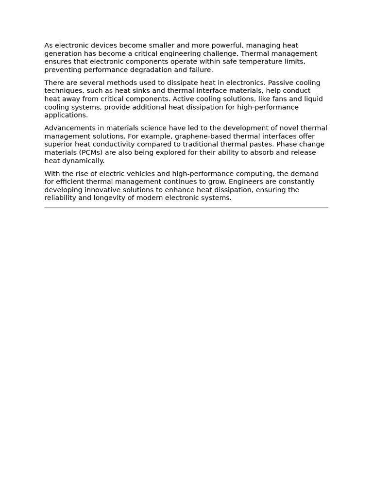Effective Thermal Management in Electronics | PDF