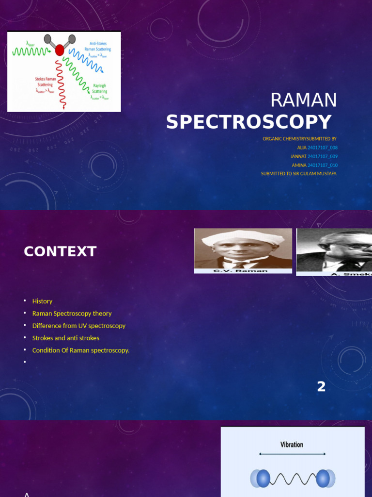 organic ppt ...... | PDF | Raman Spectroscopy | Spectroscopy