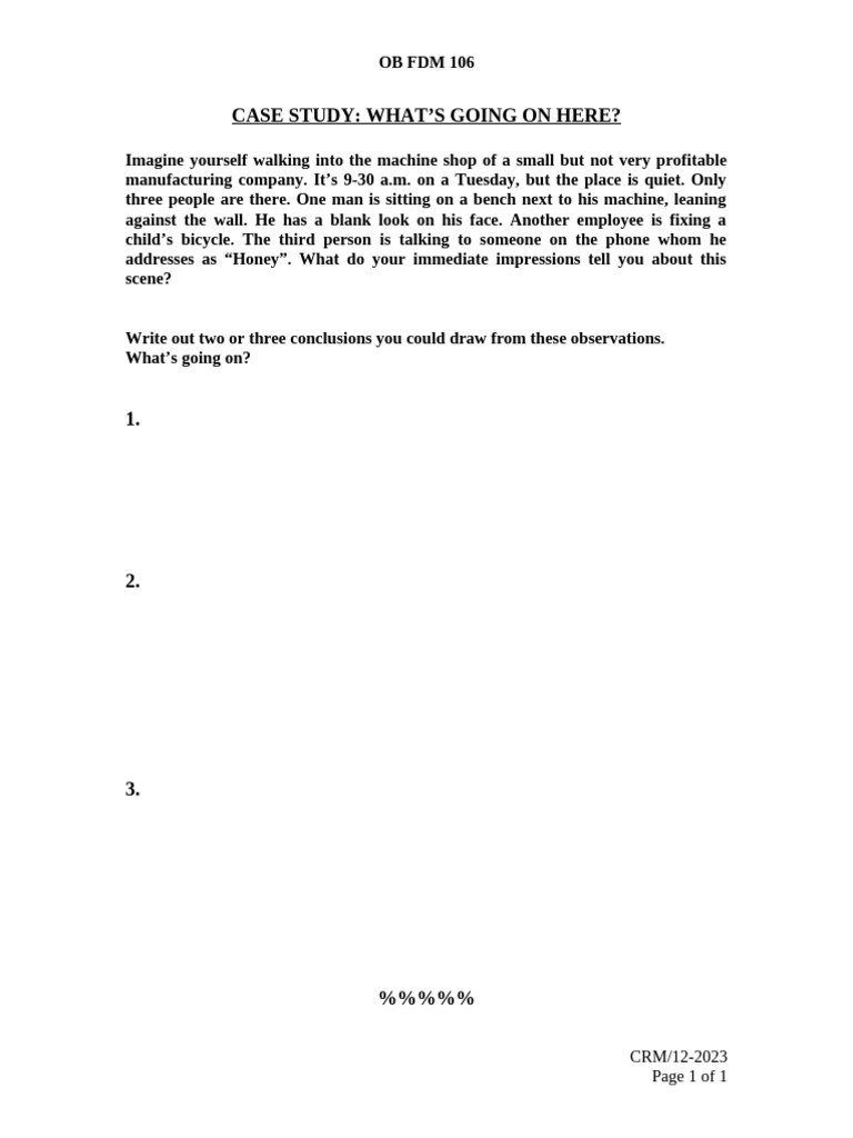 Perception Case Study | PDF