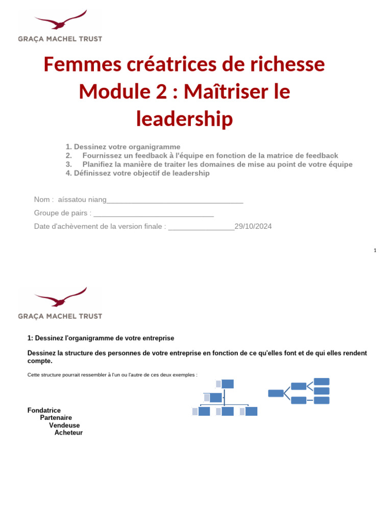 Leadership pour femmes créatrices de richesse | PDF