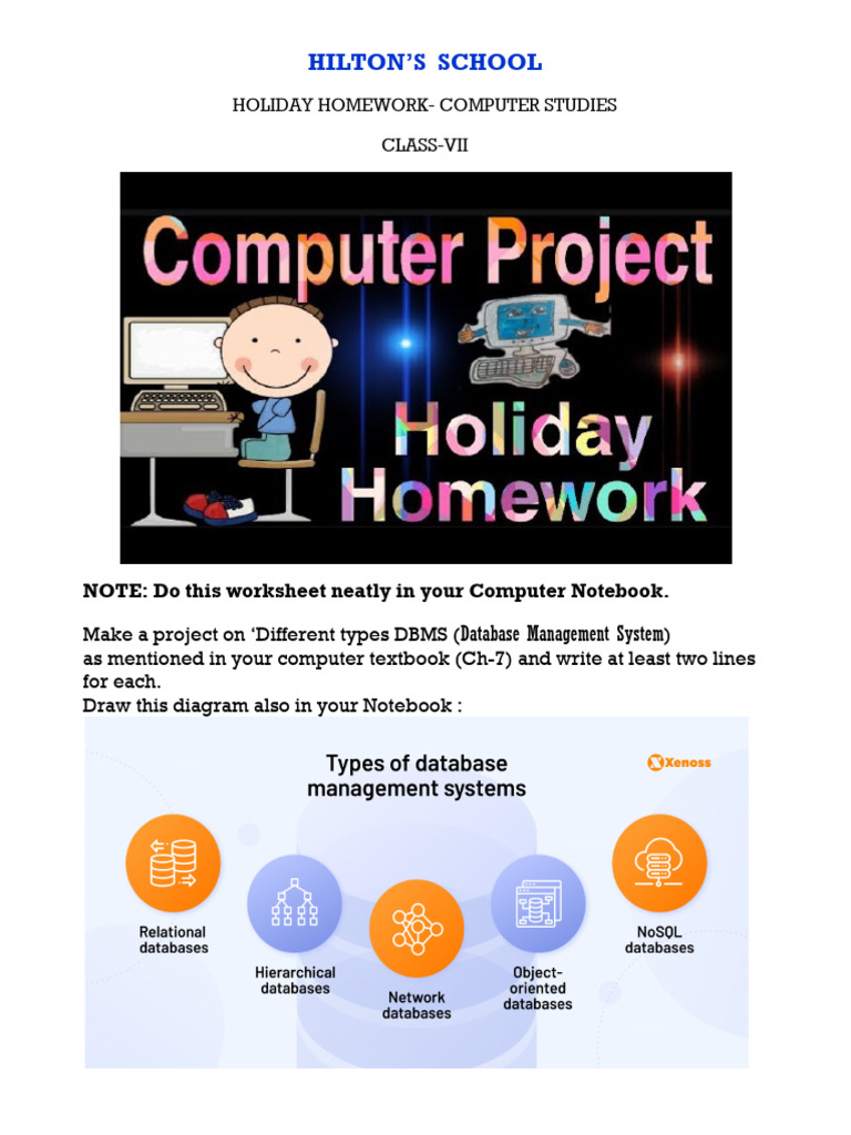 Class-7 Computer Winter HHW | PDF