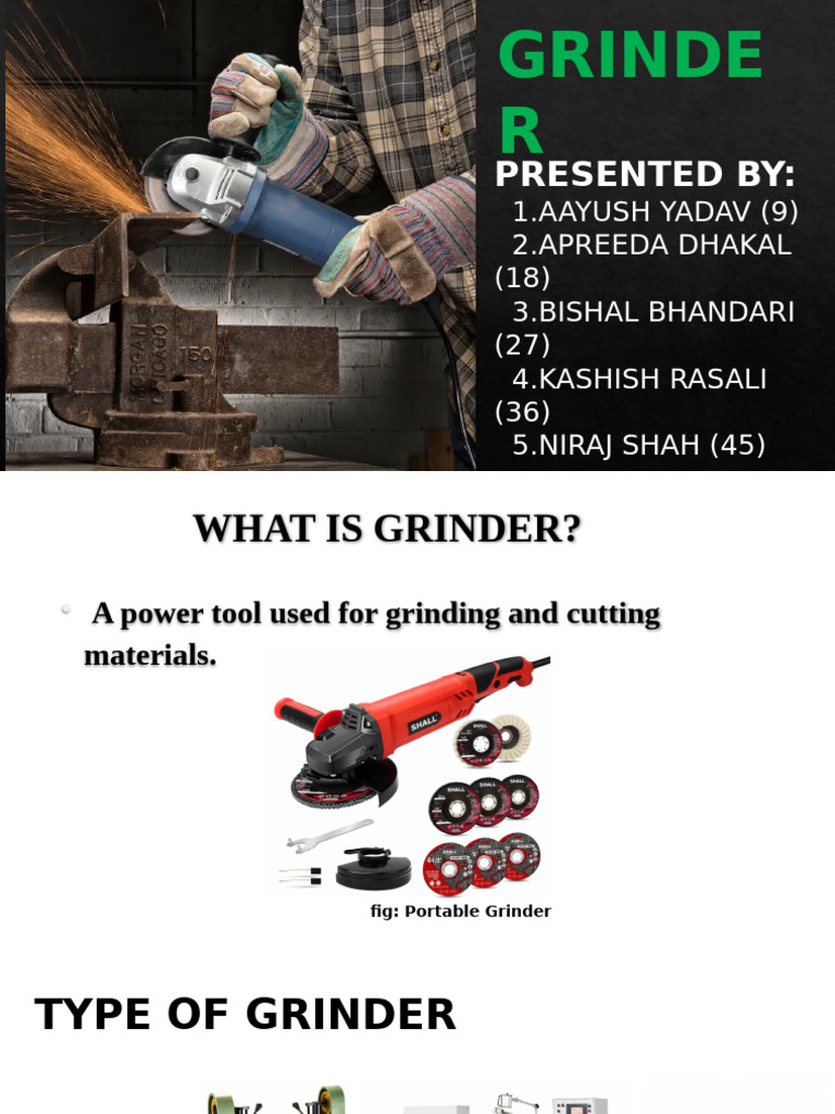 Types and Safety of Grinders Explained | PDF | Grinding (Abrasive ...