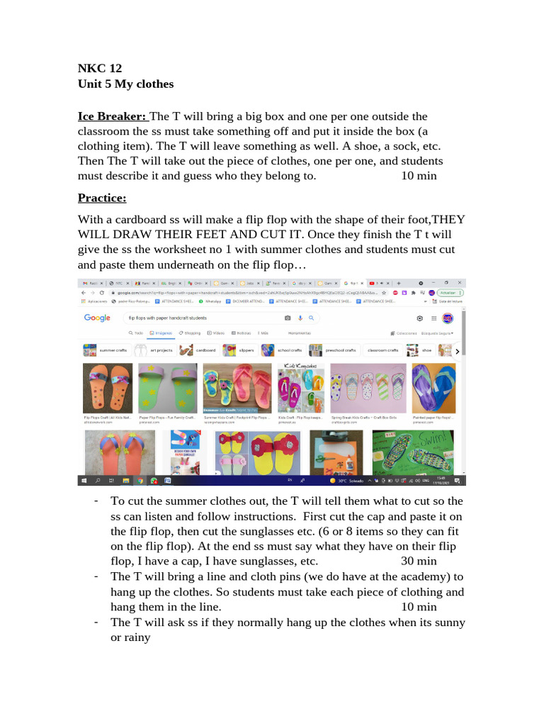 Clothes Activities for ESL Kids | PDF | Clothing