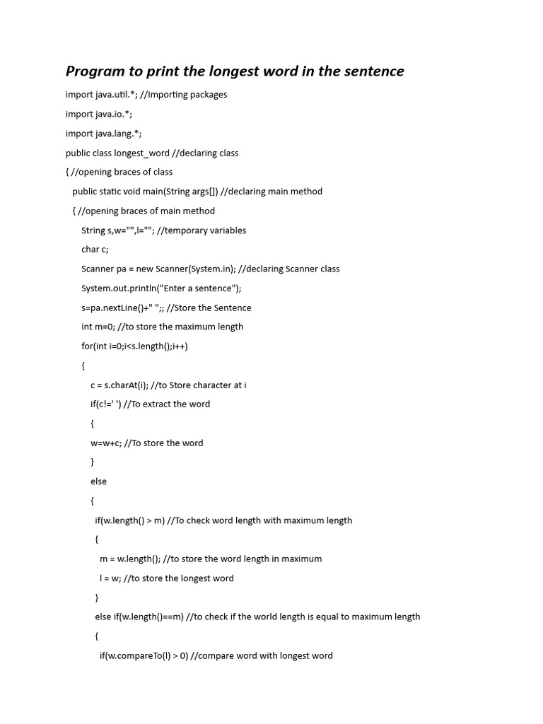 Longest Word | PDF