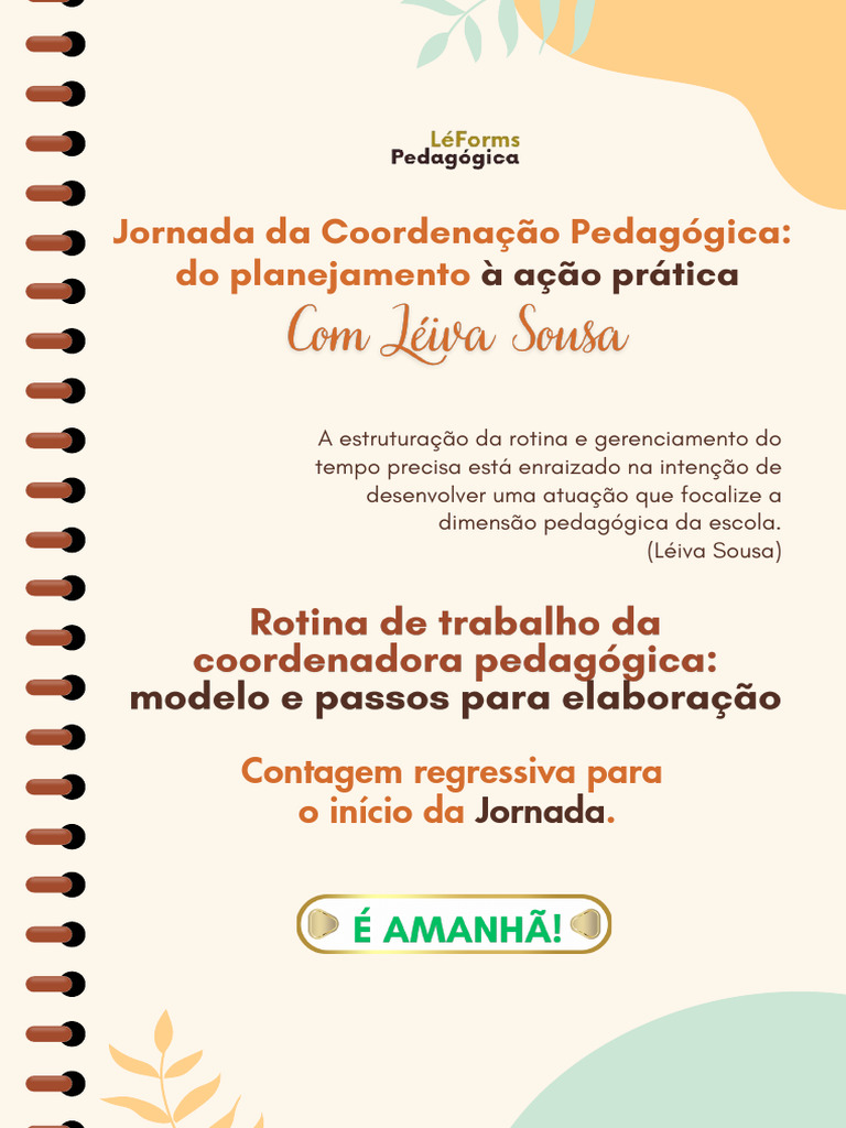 Rotina Eficiente para Coordenadores Pedagógicos | PDF | Tempo | Pedagogia