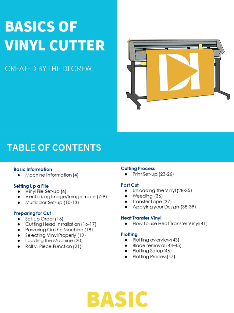 Vinyl Cutter Tutorial | PDF