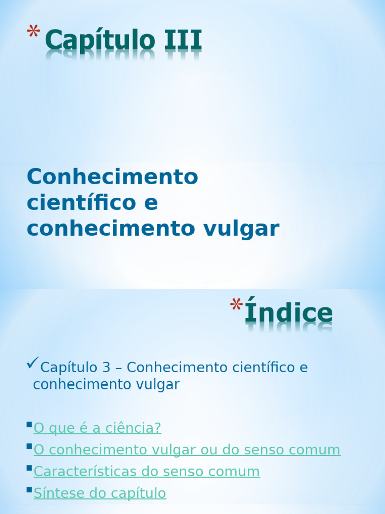 Senso Comum e Conh Científico II | PDF | Science | Teoria