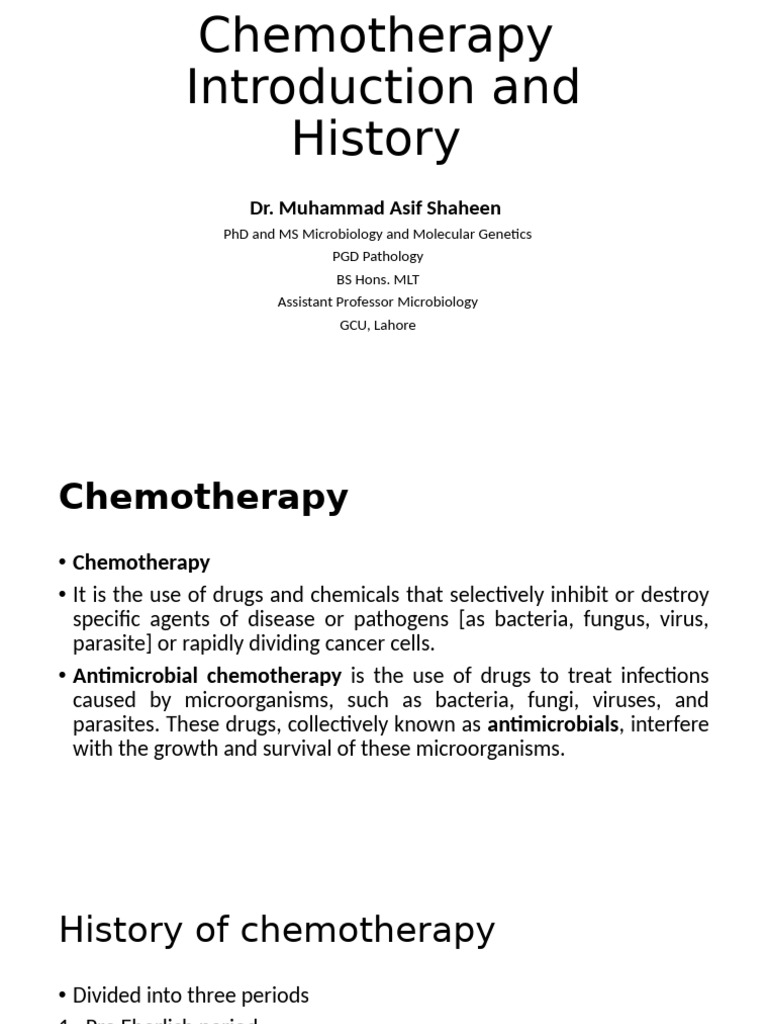 History and Principles of Chemotherapy | PDF | Penicillin | Antimicrobial