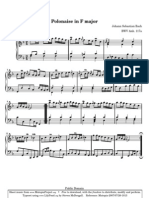 Polonaise in F Major: Johann Sebastian Bach BWV Anh. 117a
