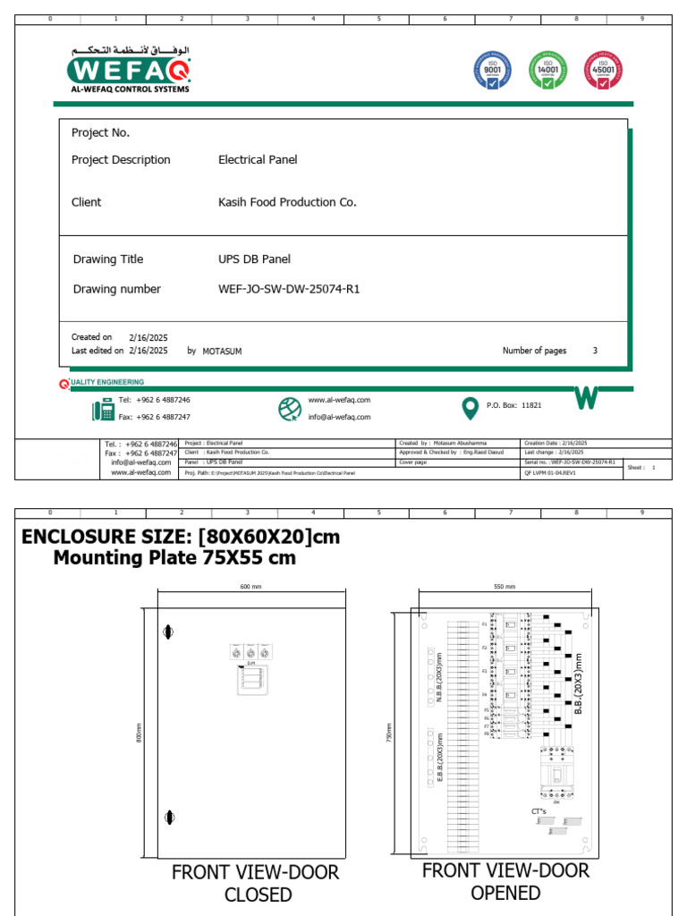 UPS DB Panel Design Overview | PDF | Electrical Engineering