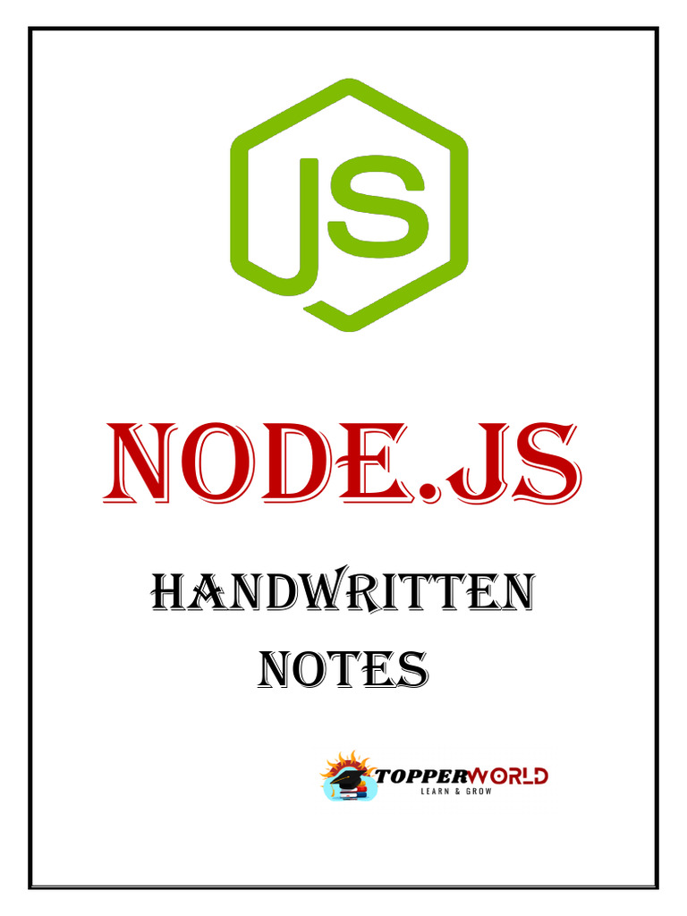 NodeJS Handwritten Notes | PDF