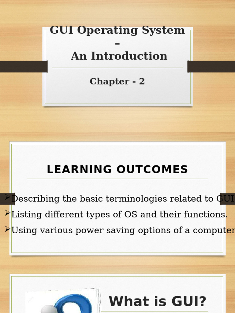 Grade 3 Ch 2 - GUI Operating System | PDF
