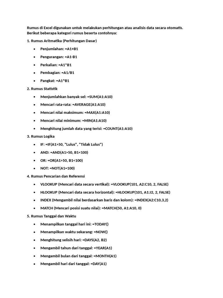 Rumus Excel Pdf