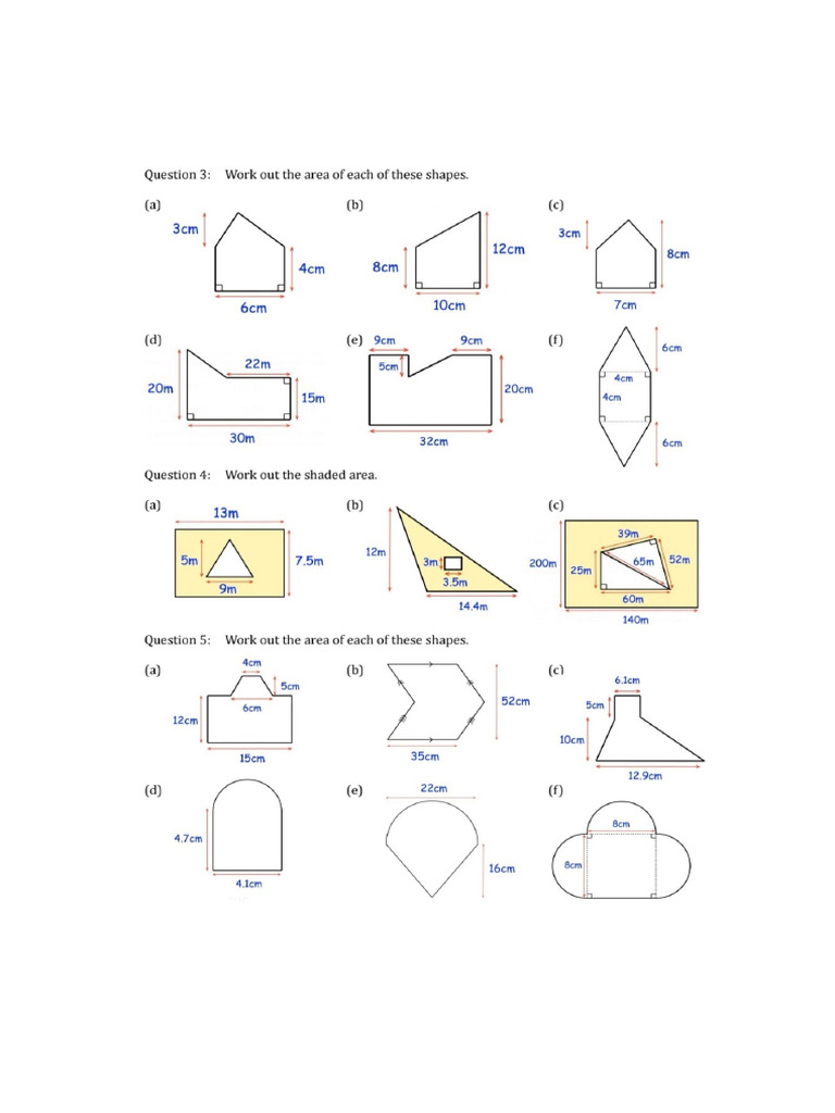 Area of Compound Shapes | PDF