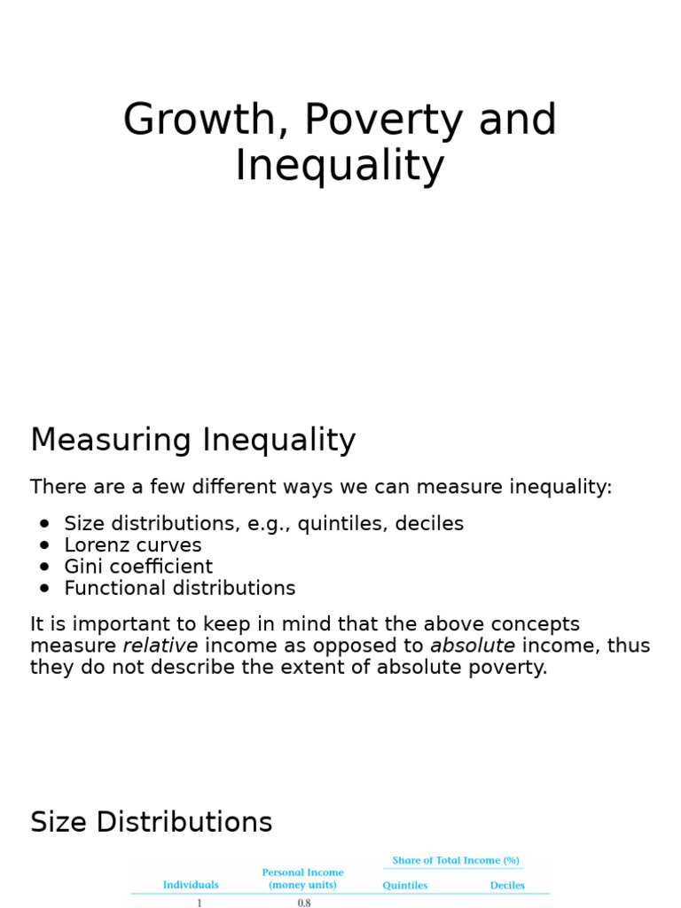 Growth, Poverty, and Inequality | PDF | Poverty | Poverty & Homelessness