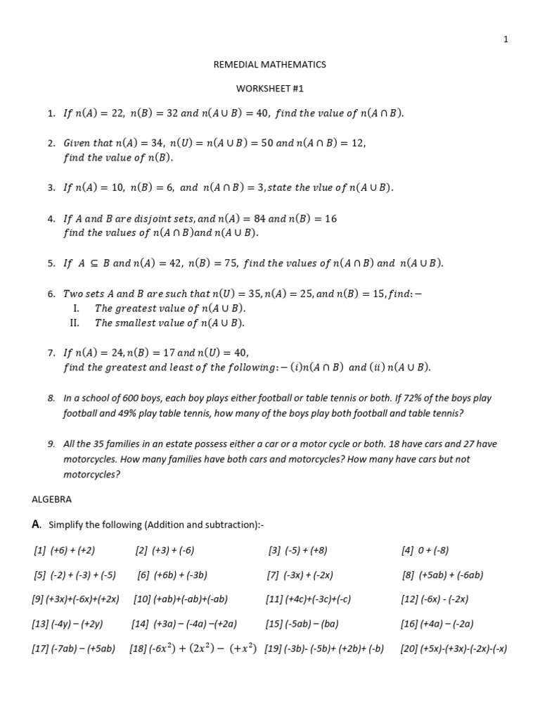 Math Basics for Students | PDF | Algebra | Mathematics