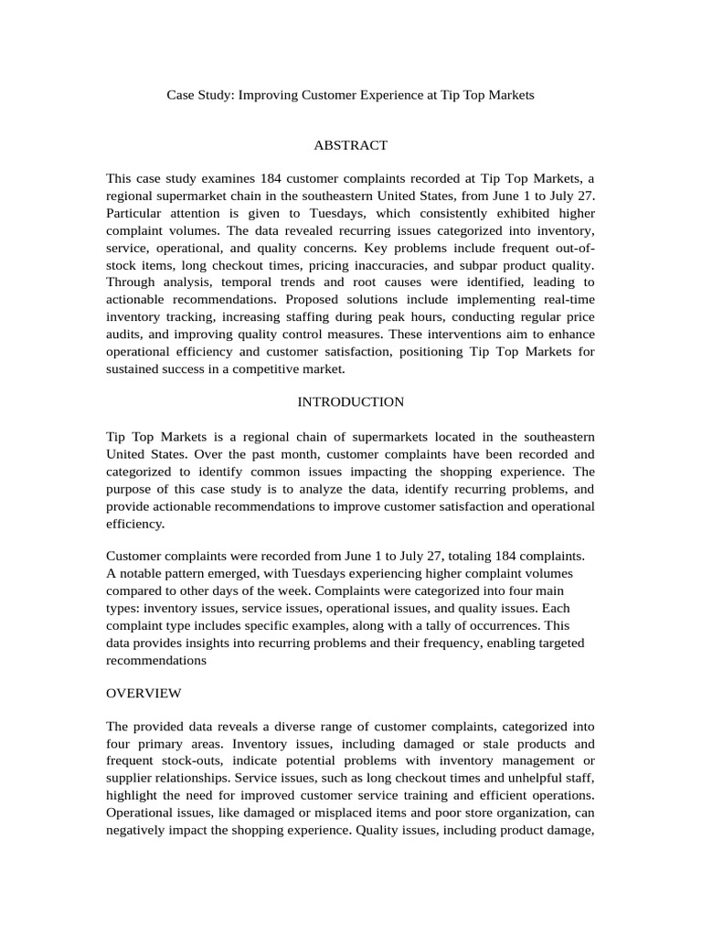 Case Study Final | PDF | Data | Inventory