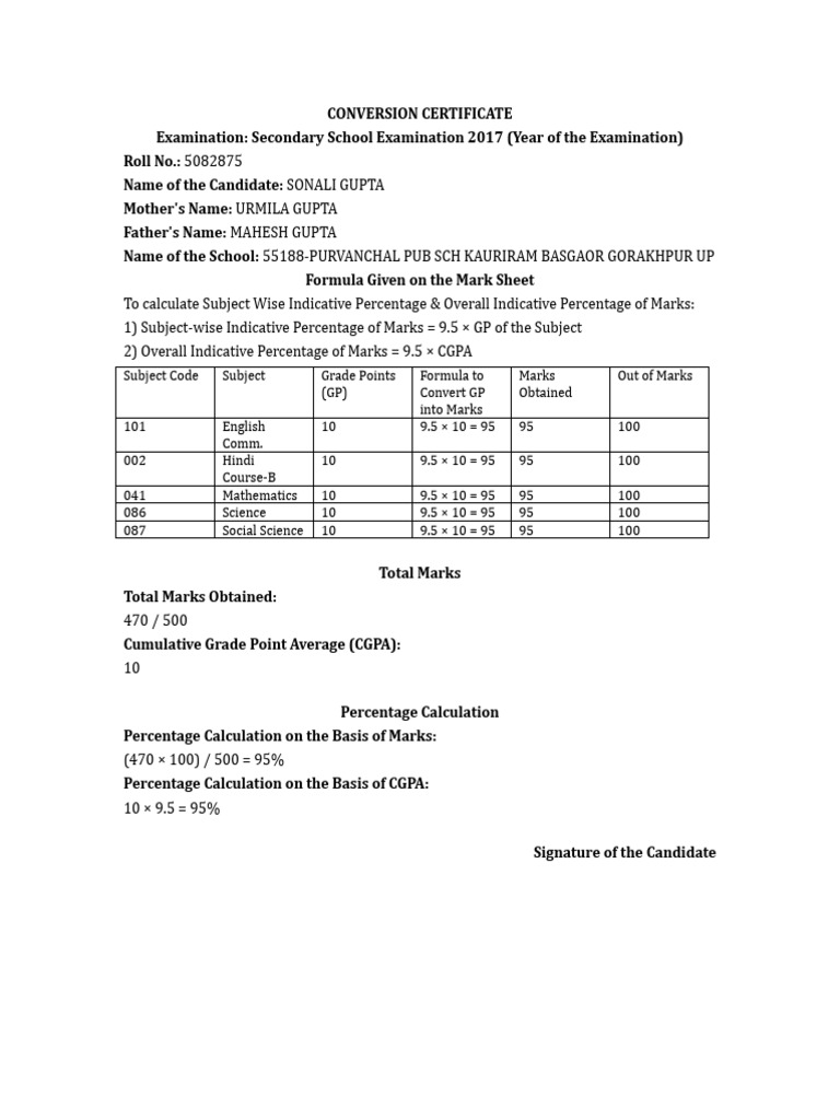 Conversion Certificate OnePage (1) | PDF