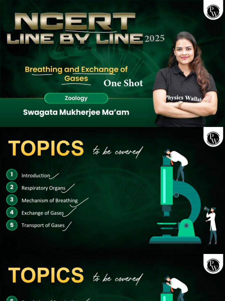Breathing and Exchange of Gases - Class Notes - NCERT LINE by LINE 2025 ...