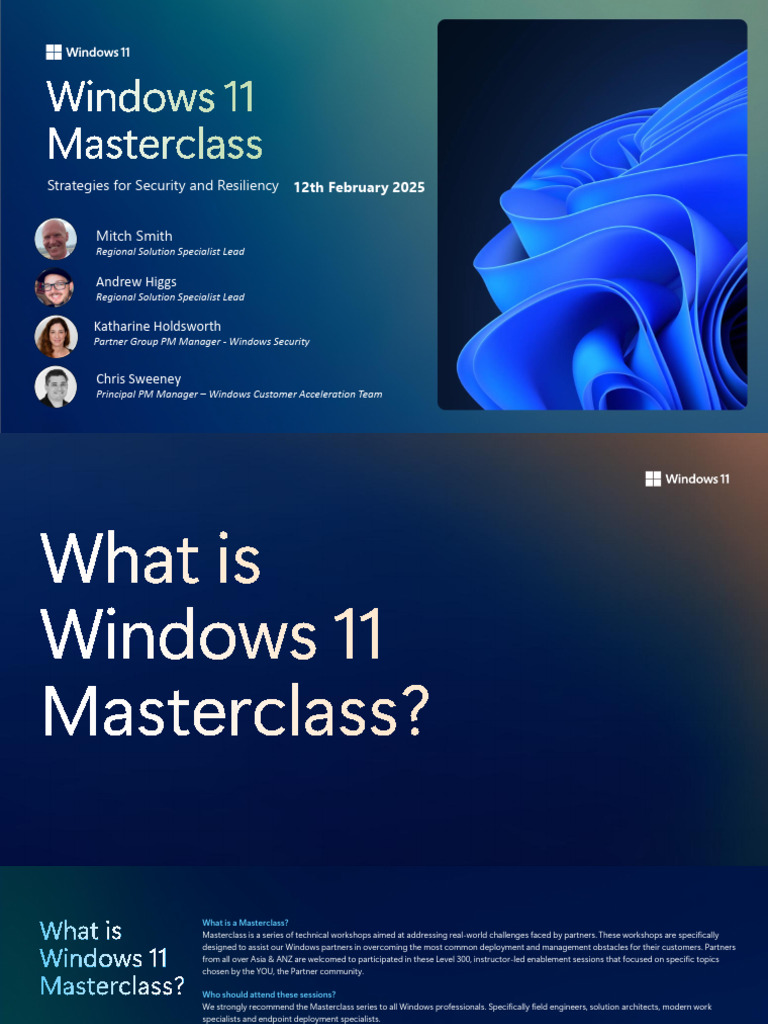 Windows 11 Masterclass Overview | PDF | Microsoft Windows | Windows 10