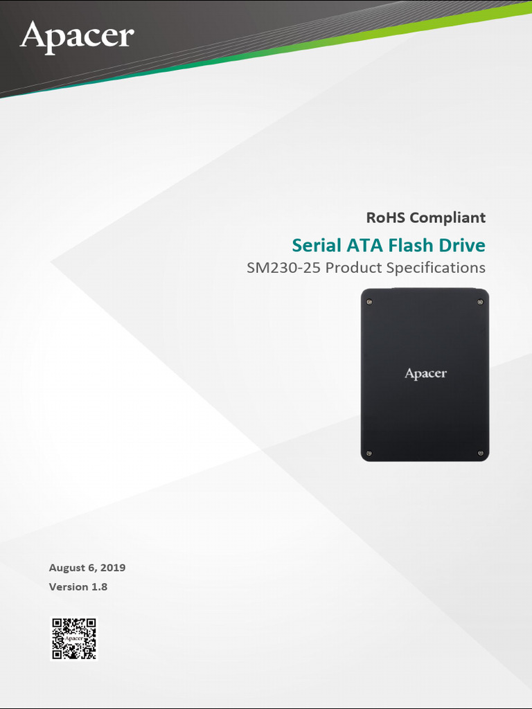 Industrial SATA SSD Specs | PDF | Flash Memory | Solid State Drive