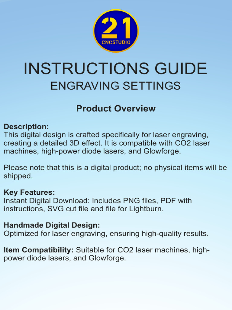 Laser Engraving Settings Guide | PDF
