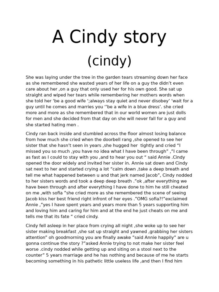 A Cindy Story Pdf