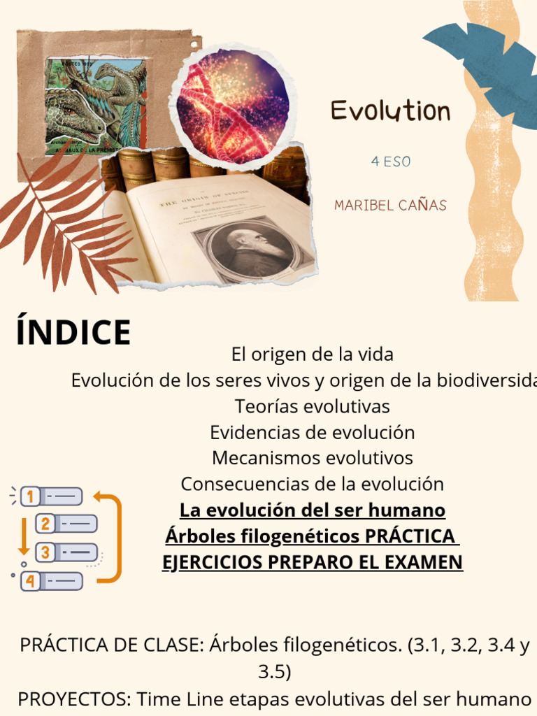 Origen y evolución de la vida | PDF | Evolución | Seleccion natural